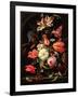 Still Life of Flowers on a Ledge-Abraham Mignon-Framed Giclee Print