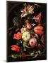 Still Life of Flowers on a Ledge-Abraham Mignon-Mounted Giclee Print