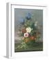 Still Life of Flowers on a Ledge-Johann Knapp-Framed Giclee Print