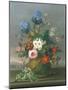 Still Life of Flowers on a Ledge-Johann Knapp-Mounted Giclee Print
