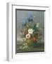 Still Life of Flowers on a Ledge-Johann Knapp-Framed Giclee Print