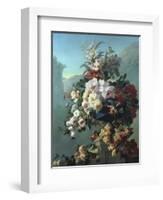 Still Life of Flowers on a Terrace-Pierre Bourgogne-Framed Giclee Print