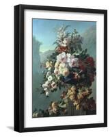 Still Life of Flowers on a Terrace-Pierre Bourgogne-Framed Giclee Print