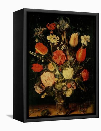 Still Life of Flowers-Jan Brueghel the Elder-Framed Stretched Canvas