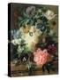 Still Life of Flowers-Pauline Baynes-Stretched Canvas