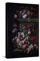 Still Life of Flowers-J-B Monnoyer and Jakob Bogdany-Stretched Canvas