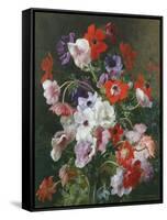 Still Life of Flowers-Jean Benner-Framed Stretched Canvas