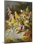 Still Life of Floxgloves, Mushrooms, Snapdragons, and Thistles-Thomas Worsey-Mounted Giclee Print