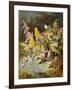 Still Life of Floxgloves, Mushrooms, Snapdragons, and Thistles-Thomas Worsey-Framed Giclee Print