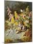 Still Life of Floxgloves, Mushrooms, Snapdragons, and Thistles-Thomas Worsey-Mounted Giclee Print