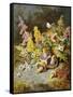 Still Life of Floxgloves, Mushrooms, Snapdragons, and Thistles-Thomas Worsey-Framed Stretched Canvas