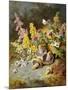 Still Life of Floxgloves, Mushrooms, Snapdragons, and Thistles-Thomas Worsey-Mounted Giclee Print