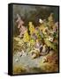 Still Life of Floxgloves, Mushrooms, Snapdragons, and Thistles-Thomas Worsey-Framed Stretched Canvas