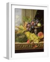Still Life of Fruit, a Tazza and a Bird's Nest-Edward Ladell-Framed Giclee Print