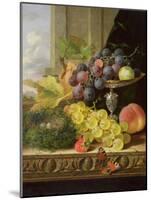 Still Life of Fruit, a Tazza and a Bird's Nest-Edward Ladell-Mounted Giclee Print