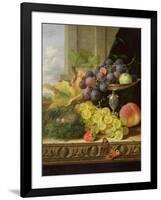 Still Life of Fruit, a Tazza and a Bird's Nest-Edward Ladell-Framed Giclee Print