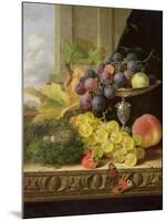 Still Life of Fruit, a Tazza and a Bird's Nest-Edward Ladell-Mounted Giclee Print