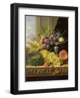 Still Life of Fruit, a Tazza and a Bird's Nest-Edward Ladell-Framed Premium Giclee Print