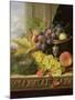 Still Life of Fruit, a Tazza and a Bird's Nest-Edward Ladell-Mounted Premium Giclee Print