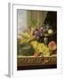 Still Life of Fruit, a Tazza and a Bird's Nest-Edward Ladell-Framed Giclee Print