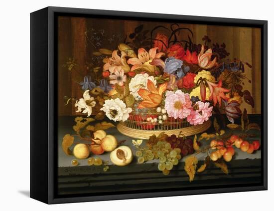 Still Life of Fruit and a Basket of Flowers, 1623-Ast-Framed Stretched Canvas