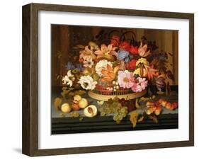 Still Life of Fruit and a Basket of Flowers, 1623-Ast-Framed Giclee Print