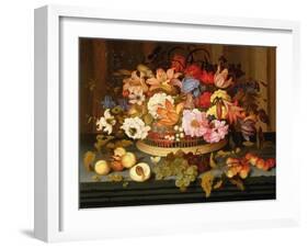 Still Life of Fruit and a Basket of Flowers, 1623-Ast-Framed Giclee Print