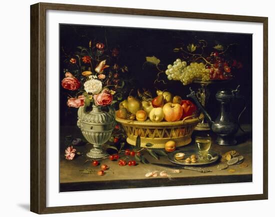 Still Life of Fruit and Flowers, 1608 - 1621-Clara Peeters-Framed Giclee Print