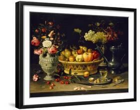 Still Life of Fruit and Flowers, 1608 - 1621-Clara Peeters-Framed Giclee Print