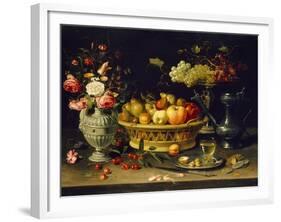 Still Life of Fruit and Flowers, 1608 - 1621-Clara Peeters-Framed Giclee Print