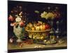 Still Life of Fruit and Flowers, 1608 - 1621-Clara Peeters-Mounted Giclee Print
