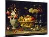 Still Life of Fruit and Flowers, 1608 - 1621-Clara Peeters-Mounted Premium Giclee Print