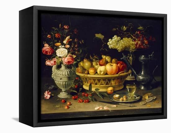 Still Life of Fruit and Flowers, 1608 - 1621-Clara Peeters-Framed Stretched Canvas