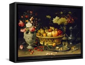 Still Life of Fruit and Flowers, 1608 - 1621-Clara Peeters-Framed Stretched Canvas