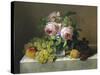 Still Life of Fruit and Flowers-Erdmann Schultz-Stretched Canvas