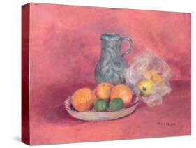 Still Life of Fruit and Jug-Joyce Haddon-Stretched Canvas