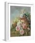 Still Life of Fruit and Roses on a Ledge-Edward Ladell-Framed Giclee Print