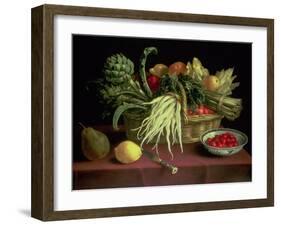 Still Life of Fruit and Vegetables-J. Linnard-Framed Giclee Print