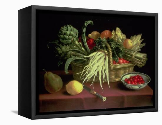 Still Life of Fruit and Vegetables-J. Linnard-Framed Stretched Canvas