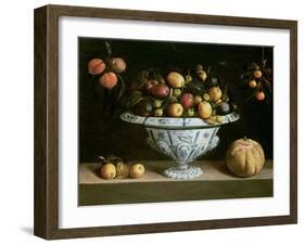 Still Life of Fruit in a Blue and White Bowl, C.1630-null-Framed Giclee Print