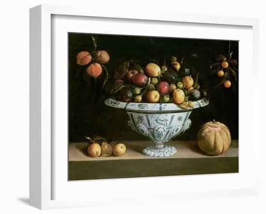 Still Life of Fruit in a Blue and White Bowl, C.1630-null-Framed Giclee Print