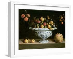 Still Life of Fruit in a Blue and White Bowl, C.1630-null-Framed Giclee Print