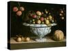 Still Life of Fruit in a Blue and White Bowl, C.1630-null-Stretched Canvas