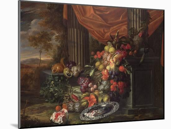 Still Life of Fruit in a Landscape Setting-Jan Pauwel the Elder Gillemans-Mounted Giclee Print