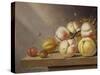 Still Life of Fruit on a Ledge (Panel)-Harmen van Steenwyck-Stretched Canvas