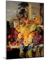 Still Life of Fruit on a Ledge with a Goldfish Bowl, 1876-William John Wainwright-Mounted Giclee Print