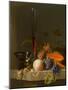 Still Life of Fruit on a Ledge with a Roemer and a Wine Glass-Jacob Van Walscapelle-Mounted Giclee Print