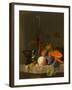 Still Life of Fruit on a Ledge with a Roemer and a Wine Glass-Jacob Van Walscapelle-Framed Giclee Print