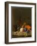 Still Life of Fruit on a Ledge with a Roemer and a Wine Glass-Jacob Van Walscapelle-Framed Premium Giclee Print