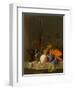 Still Life of Fruit on a Ledge with a Roemer and a Wine Glass-Jacob Van Walscapelle-Framed Premium Giclee Print